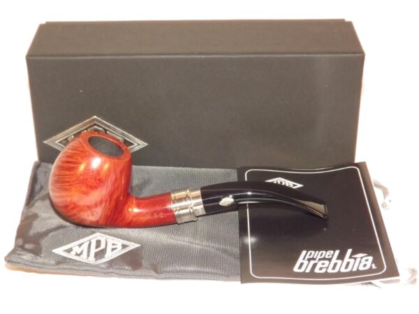 Brebbia pipa Sterling Ambra 834 Bent Apple - Image 7