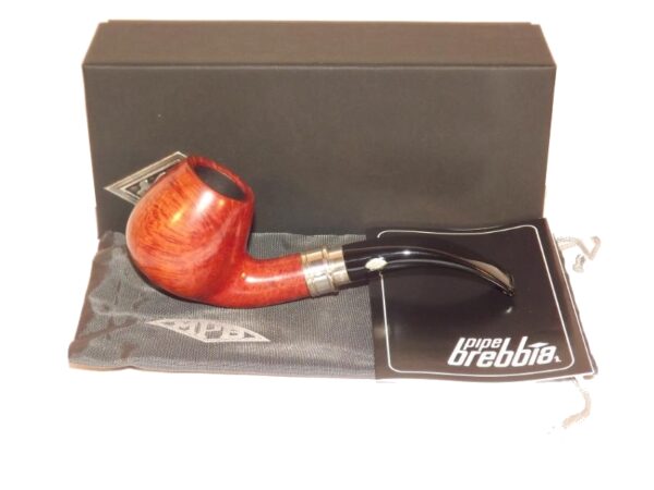 Brebbia pipa Sterling Ambra 835 Bent Brandy - Image 4