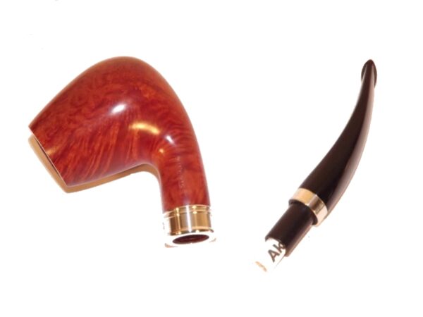 Brebbia pipa Sterling Ambra 839 Bent Egg - Image 5