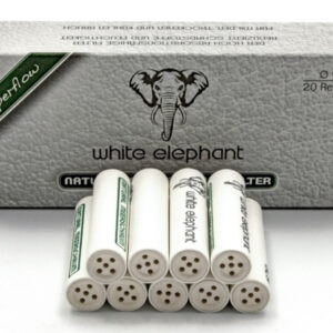 Pipafilter natur tajtékkő (9mm) - 20db, White Elephant Superflow