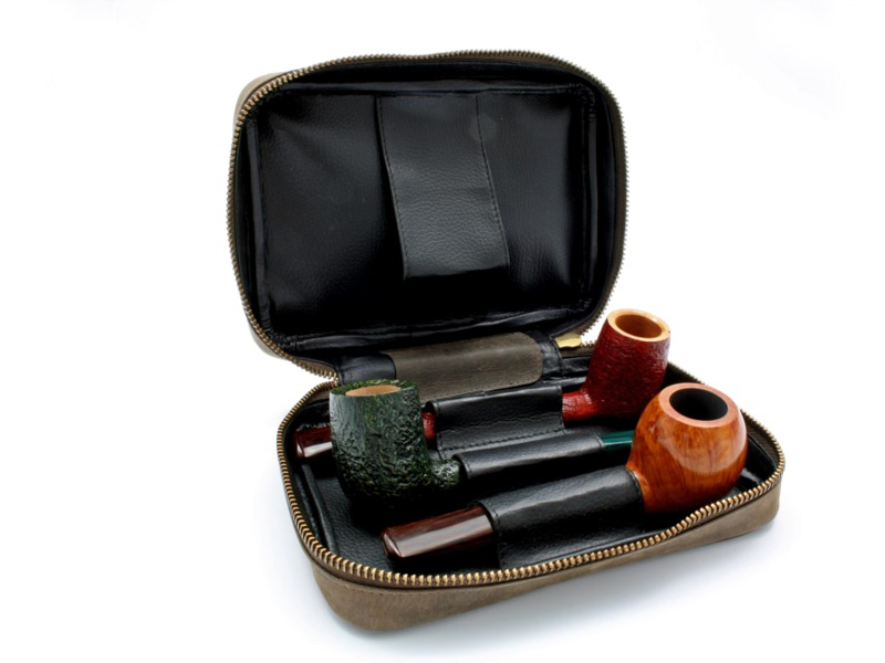 Rattray's Peat pipatáska 3 pipa számára, barna bőr - Image 2