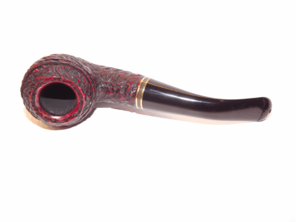 Peterson pipa Emerald 999 Rustic P-lip Bent Rhodesian - Image 2