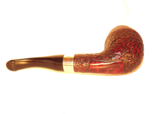 Peterson pipa Sherlock Holmes Deerstalker P-lip Rustic Bent Rhodesian - Image 4