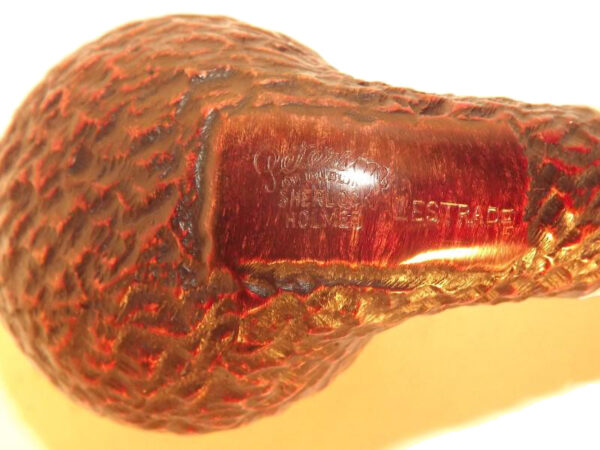 Peterson pipa Sherlock Holmes Lestrade Rustic P-lip Bent Apple - Image 5