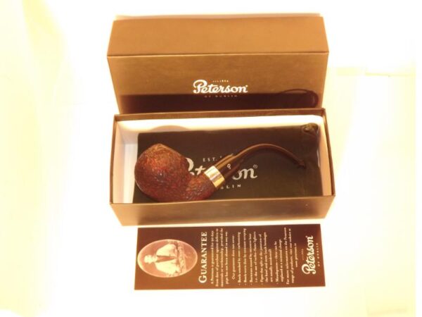 Peterson pipa Sherlock Holmes Lestrade Rustic P-lip Bent Apple - Image 7