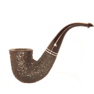 Peterson pipa Killarney 05 Black Rustic P-lip Bent Dublin