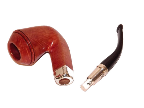 Peterson pipa Spigot Silver XL26 Natural Bent Bulldog - Image 6