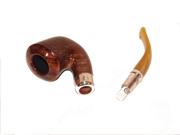 Peterson pipa Spigot Silver B10 Flame Grain F-lip - Image 5