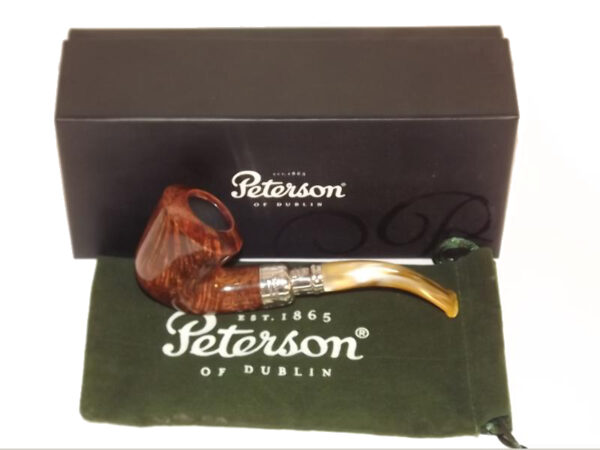 Peterson pipa Spigot Silver B10 Flame Grain F-lip - Image 6