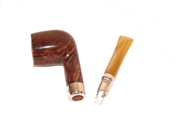 Peterson pipa Spigot Silver 106 Flame Grain F-lip - Image 4