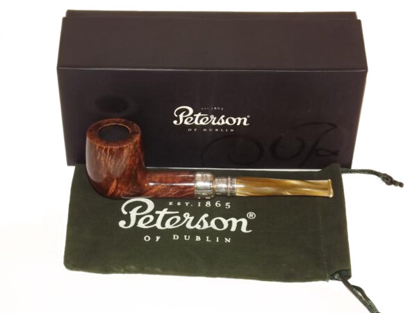 Peterson pipa Spigot Silver 106 Flame Grain F-lip - Image 5