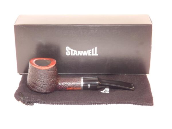 Stanwell pipa Relief 118 Black Sand - Image 6
