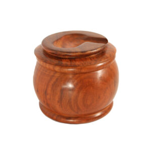 Szezámfa pipadohány tartó - 11cm