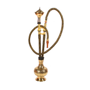 Exkluzív valódi réz vizipipa - 46 cm, fekete