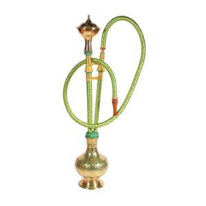 Exkluzív valódi réz vizipipa - 46 cm, zöld